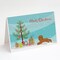Caroline&#x27;s Treasures   CK3495GCA7P Ruby Cavalier King Charles Spaniel Christmas Tree Greeting Cards and Envelopes Pack of 8, 7 x 5, multicolor